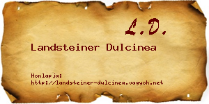Landsteiner Dulcinea névjegykártya